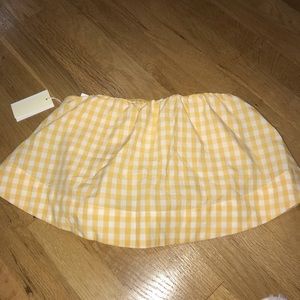 Aritzia yellow and white plaid top